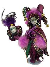 White Purple Mardi Gras Masquerade Doll 7