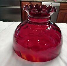 Vintage Red Amberina Glass GWTW Parlor Lamp Shade 10