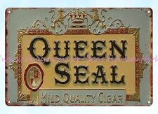1920s Queen Seal Cigar metal tin sign home interior restaurant picture