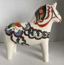Decorative Scandia Ceramic Porcelain White Dala Horse - see pictures for flaw picture