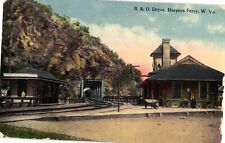 B & O Railroad Depot Harper's Ferry WV Divided Postcard c1912 picture
