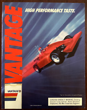 1988 VANTAGE Cigarettes Vintage Print Ad Red Racing Car High Performance Taste picture