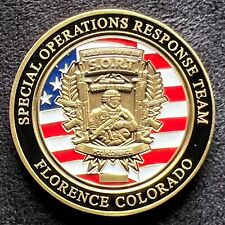 Special Operations Response Team SORT Florence Colorado DOJ FBP Challenge Coin picture