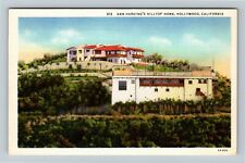 Hollywood CA-California, Ann Harding's Hilltop Home, Actress Vintage Postcard picture