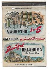 Large Beautiful/ Historical Oklahoma Vintage Matchbook Cover picture