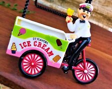 Vintage JSNY Retro Ice Cream Man Bicycle Fridge Magnet Memo Holder Collectible picture