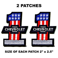 Chevrolet Chevy #1  Flag Iron-On Embroidered Patch 2