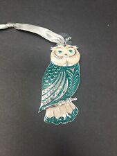 Christmas Ornament Swarovski elements Owl Harvey Lewis Holiday nature blue Craft picture
