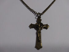 Italian Bronze St Benedict Medal Crucifix Cross 20
