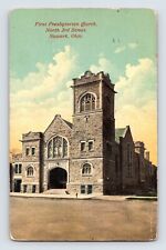 Postcard Ohio Newark OH First Presbyterian Church 3rd Street 1921 Posted picture