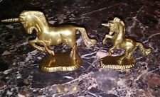 *Very Cute*  Brass Unicorns (Vintage) picture
