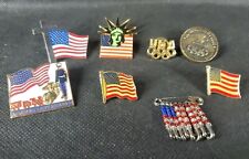 Marine Corps US Flag Lapel Pin Lot Olympic USA Postal Service Cross Vintage picture