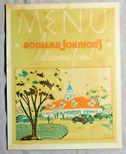 HOWARD JOHNSON'S 1942 MENU WITH SPECIALS picture