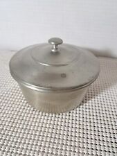 VTG Reed & Barton Pewter Metal Handwrought Small Covered Bowl Dish Pot Pan P107 picture