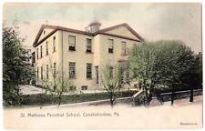 circa 1901-1907 Conshohocken PA - St. Matthews Parochial School - undivided back picture