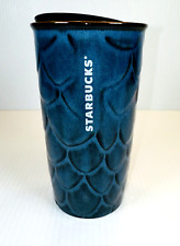 Starbucks Blue Mermaid Siren Scales Ceramic Tumbler 2017 Anniversary Cup - New picture