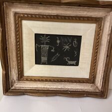 Large Framed Authentic Navajo Sand Painting, Signed M. Rivette- 15.25 X13.5 EUC picture