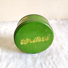 1950s Vintage Writers Confectionery Advertising Round Green Golden Tin Box TN117 picture