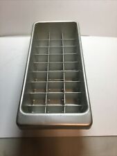 Large Vintage Aluminum Ice Maker Tray 27 Cubes picture