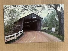 Postcard Ohio OH Ashtabula County Jefferson Township Mill Creek Covered Bridge picture