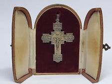 Antique Beautiful CRUCIFIX CROSS/ PASSION OF JESUS Scenes & Original DISPLAY BOX picture