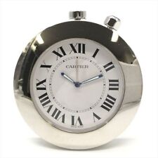 Cartier Travel Alarm Clock Stainless Steel 2751 Round Shape Quartz Analog picture