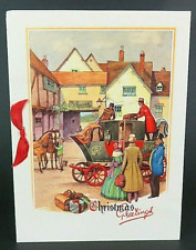 Newton Mill, England Mid Century Christmas Card, Unused, Victorian Village Scene picture