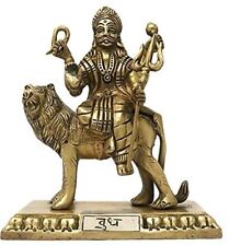 Hindu Navagraha Idol Murti of Deity BUDH God Brass Statue for Puja Size:8x6x3 in picture