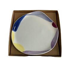 Fringe Studio Canv Blue Edge Abstract Design Trinket Tray Catch All Dish Plate picture