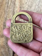 Vintage Antique Old Red Cross Padlock No Key picture