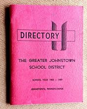 Vintage 1968-1969 GREATER JOHNSTOWN PA SCHOOL DISTRICT DIRECTORY Teachers & More picture