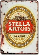 Stella Artois Premium Lager Beer Vintage Novelty Metal Sign 12