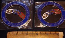 2 Independent Order Of Odd Fellows IOOF collectible metal emblems Oddfellow 3M picture