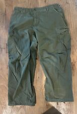 Vtg US Military Pants Men  Green Tropical Combat Vietnam Era Trouser OG 107 (A1) picture