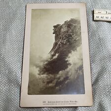 Antique 1880 Cabinet Card Photograph Old Man of the Mountain White Franconia NH picture