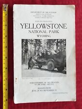 Yellowstone Park Rules & Regs 1922 by Dept. of Interior picture