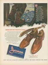 1944 Jarman Shoes WWII Paratrooper Boots Buy War Bonds GI Shoes Vtg Print Ad L20 picture