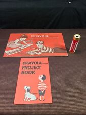 VTG 1958 Crayola Crayons Creative Drawing & Project Books + Sharpener Never Used picture