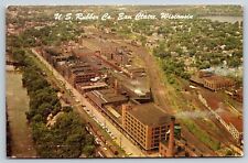 Aerial View US Rubber Co Eau Claire Wisconsin Vintage Postcard picture