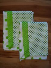 2 Vintage Springmaid Wondercale Charmed Circle Apple Green Standard Pillowcases  picture