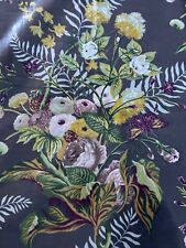 20's Butterflies & Roses Salesman Sample Victorian Barkcloth Era Vintage Fabric picture