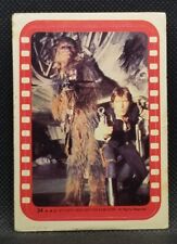1977 Topps Star Wars Han Solo & Chewbacca Sticker Card # 34 -Read picture