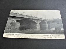Cement Bridge, Canal Dover, Ohio -Ben Franklin One cent, 1909 Postcard. RARE.    picture