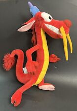 Disney Store Exclusive Mulan MUSHU Plush Stuffed Animal Red Dragon Authentic 15