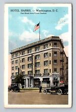Washington DC, Hotel Harris, Advertising Antique Souvenir Vintage c1930 Postcard picture