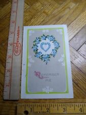 Postcard - Embossed Flower & Heart Print - Greeting Card - Remember Me picture