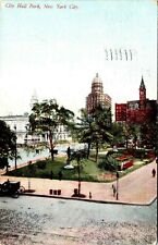 City Hall Park New York City Posted Divided Back Vintage Postcard picture