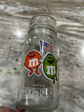 Vintage Glass M&M Jar Canister Los Angeles Olympics Mm M M USA  1984 picture