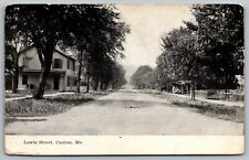Canton Missouri~Lewis Street Homes~House With Big Front Porch~1909 B&W Postcard picture
