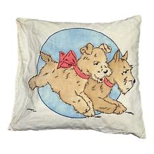 Vintage Scottie Terrier Small Dog Pillowcase With Pillow Insert throw 14.5x13.75 picture